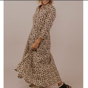 Roolee by Rylee & Cru Button Down Floral Maxi Dress. Size Large